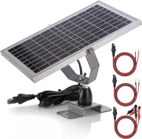 Suner Power 313088251241 10w 12v Solar Battery Charger Maintainer Built-in Smart Mppt Charge