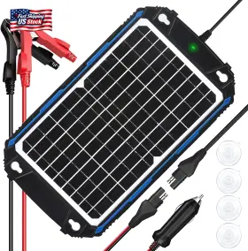 Suner Power 313104390367 Waterproof 12w 12v Solar Battery Charger And Maintainer Pro Built-in