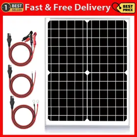 Suner Power 726084148413 24v Waterproof Solar Battery Trickle Charger And Maintainer - 20 Watts Panel