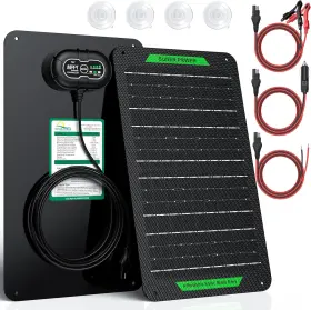 Bc-12w-pb Suner Power Waterproof 12w 12v Solar Battery Charger And Maintainer Pro Built-in