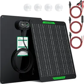 Bc-20w-pb Suner Power 20w Waterproof Solar Battery Charger With Mppt For Car Boat Rv Marine
