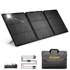 Pd60 Sunjack 643950788354 120w Foldable Portable Solar Panel Charger With Kickstands Mc4/pd60 Usb-c/us