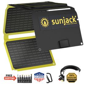 Sunjack B0dbjgjtmk 40w Foldable Etfe Waterproof Portable Solar Panel Usb-c Pd30w