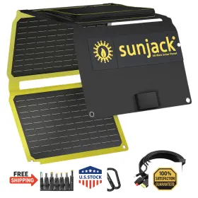 B0dbjgjtmk Sunjack 40w Foldable Etfe Waterproof Portable Solar Panel Usb-c Pd30w