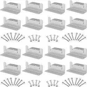 Nsp-alh-zb-03-d16 Sunmak 16 Units Per Set Solar Panel Mounting Z Brackets Silver