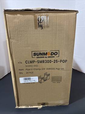 Sunmodo Clmp-smr300-25-pop K10552-003 2.5 Inch Pipe U Clamp Box Of 20