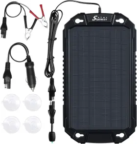 Sunway Solar 726084812161 12v 8w Car Battery Trickle Charger Maintainer Kit Waterproof For Rv Boat