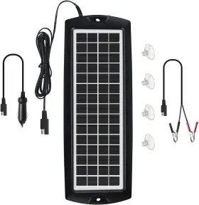 B07w97zbxt  Sunway Solar Car Battery Trickle Charger Maintainer 5w Panel Power 12v Kit Port