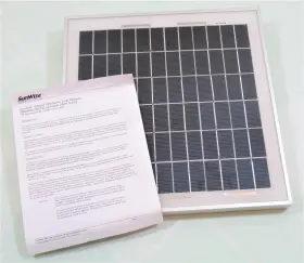 13151764 Sunwize Oem10 Solar Panel 10w Oem 10 16.4v Rated