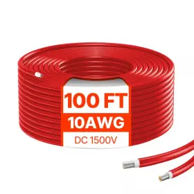 Svopes 313115387301 100 Ft. Solar Panel Extension Cable 10awg 6 Sq. Mm Waterproof Pv Wire For Home