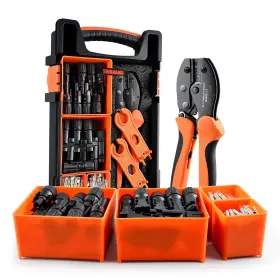 Swanamb 718430604384 Solar Panel Connector Crimping Tool Kit With 1 Crimper 15 Pairs Of Sol
