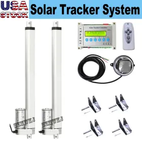 Dst-300 Szmwkj Dual Axis Solar Panel Tracking Tracker -2pcs Dc 12 Inch Linear Actuator Controller