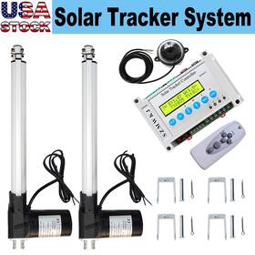 Szmwkj Dst6000n-300 6000n Dual Axis Solar Tracker Kit 12v Dc 2pcs 12 Inch Linear Actuator With Controller
