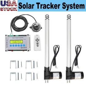 Dst6000n-450 Szmwkj Complete Lcd Dual Axis Solar Panel Sun Tracking With 6000n 12v 18 Inch Linear Actuator