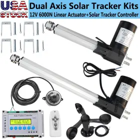 Dstbw6000n-150 Szmwkj 6000n Dual Axis Solar Tracker Controller & 6 Inch &12 Linear Actuators &wind Sensor