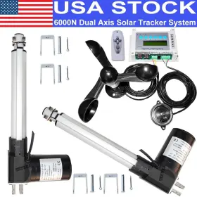 Dstbw6000n-200 Szmwkj Complete 6000n Solar Tracker 2 8 Inch Linear Actuator Lcd Controller Anemometer Kits