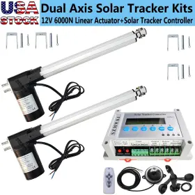 Dstbw6000n-300 Szmwkj 2pcs 12 Inch 6000n Linear Actuator Anemometer Diy Lcd Dual Axis Solar Track Tracker
