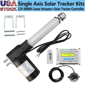 Nst6000n-150 Szmwkj Solar Tracking Tracker Single Axis -6000n 12v 6 Inch Linear Actuator &lcd Controller