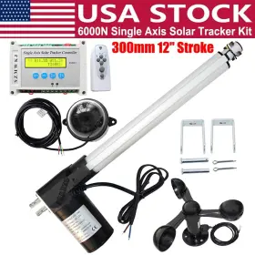 Nstbw6000n-300 Szmwkj 12v 6000n 12 Inch Linear Actuator &controller &wind Speed Sensor-solar Track Tracker