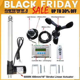 Nstbw6000n-400 Szmwkj 6000n 16 Inch Linear Actuator &controller &anemometer For Single Axis Solar Tracking