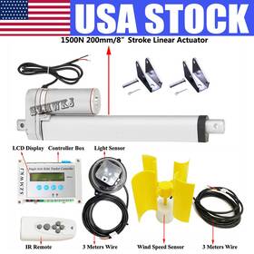 Szmwkj Nstyw200 12v Single Axis Solar Tracker With 8 Inch Linear Actuator Electric Lcd Controller Kit