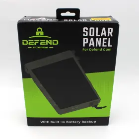 Tactacam 810126750884 Defend By Tacticam Solar Panel For Cam With Built In Battery Backup