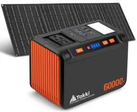 Sp811m Takki Solar Generator 250w Portable Power Station With 40w Panels 222wh