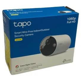 C402 Tapo Tp-link Color Night Outdoor Wire Free Security Camera 1080p Hd White