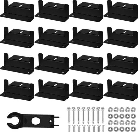 Tatuo 850064552454 16 Sets Solar Panel Mounting Brackets Z Bracket Aluminum Alloy