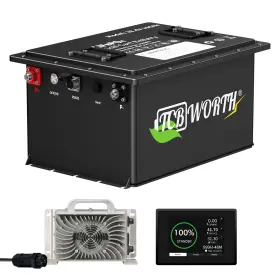 36105 Tcbworth 36v 105ah Golf Cart Lifepo4 Lithium Battery 15000 Cycle 200a Bms 20a Charger