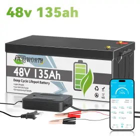 Tcb-48v Tcbworth Lifepo4 48v 135ah Lithium Golf Cart Battery 200a Jbd Bms For Off-grid Rv Solar