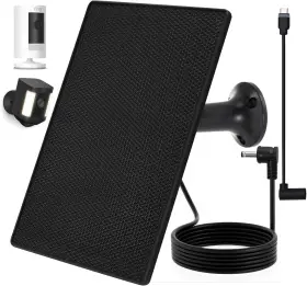 Teczckc 769029961456 Solar Panel For Ring Camera 4w Charger Compatible With Spotlight Plus/pro