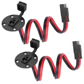 Tekitsfun 194998703736 2 Pack - Sae Power Socket Sidewall Port Weatherproof Quick Connect Solar