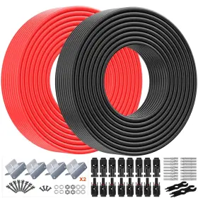 Mc4x6-r-30m Temank Mc4x6-b-30m 10awg Solar Panel Extension Cable 100 Ft Black And Feet Red 10 Gauge Sola