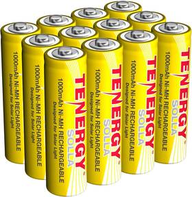 Tenergy 844949030977 Solla Rechargeable Nimh Aa Battery 1000mah Solar Batteries For Ga