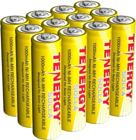 Tenergy 844949030977 Solla Rechargeable Nimh Aa Battery 1000mah Solar Batteries For Ga