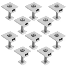 The Lord Of Tools 976318827216 10pcs Solar Panel Centre Clamps Brackets Mounting Cli