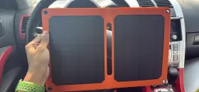 37274-2218 Thunderbolt Magnum Solar 9w Foldable 5v Dc Monocrystalline Panel Black/orange