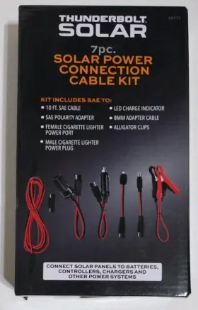 59171 Thunderbolt Solar 7pc. Power Connection Cable Kit New Sealed