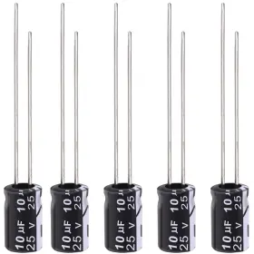 10uf-25v-4x7 Tnisesm 20pcs Electrolytic Capacitor 10uf 25v With Aluminum Radial Leads
