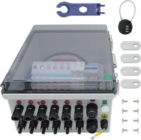 Ip65 Tomshiele 445021499465 Solar Combiner Box Waterproof Dc Equipped With Circuit Brea