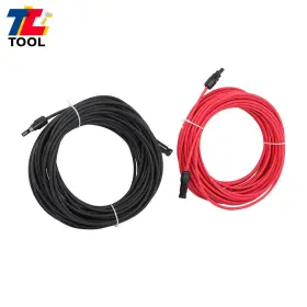 Tl5314822 Tool Library 20m 4mm Solar Panel Wire Red Black Weatherproof Cable With M4 Connector