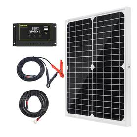Topsolar B07rzbvtgr Solar Panel Kit 20w 12v Monocrystalline With 10a Charge Controlle