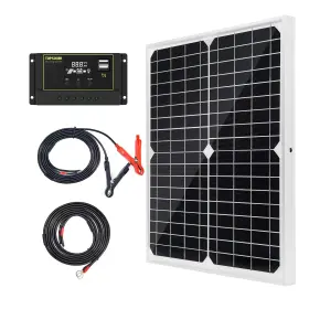 B07rzbvtgr Topsolar Solar Panel Kit 20w 12v Monocrystalline With 10a Charge Controlle