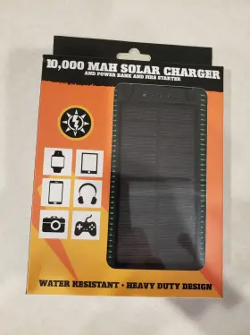 Trail Blazer 760729294653 Solar Charger And Power Bank 10 000 Mah Water Resistant