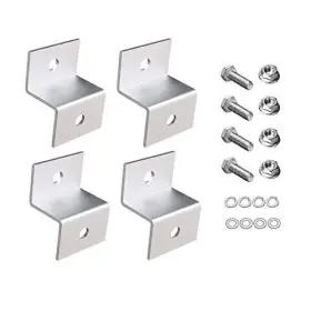 Sop000101 Trolleyshop Trading Co.ltd 1 Set 4pcs Solar Panel Mounting Hardware Z Type Bracket Aluminum With Stainless