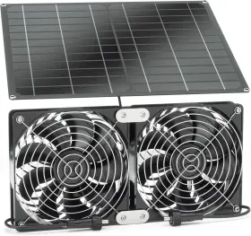 Ttnde 768771222006 Solar Fan 30w Powered Greenhouse Fan. Suitable For Chicken