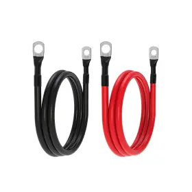 Cable385166 Tueletfu 6 Awg Battery Cables Gauge Inverter With 3/8 Inch And 5/16 I