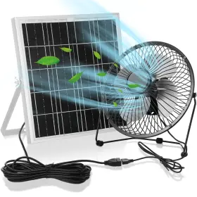 Sew-tujoe-2145 Tujoe Solar Panel Waterproof Powered Fan Kit 6 Inch And 10w High Ve