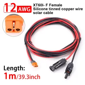 Xt60i Turbo-roofinds 313028586594 Xt60i- F Solar Connector Charging Cable Panel Extension Suit 1